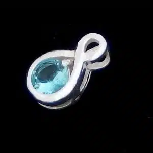 Aqua Cubic zirconia necklace