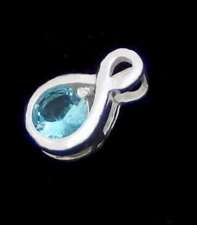 Aqua Cubic zirconia necklace