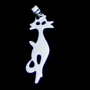 Sterling Silver cat necklace