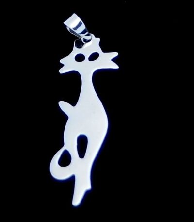 Sterling Silver cat necklace