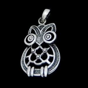 Sterling Silver Owl Necklace