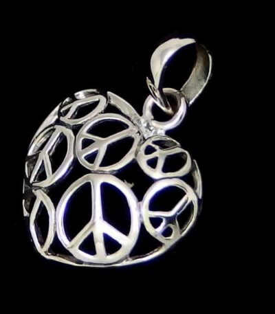 Silver Peace Love necklace