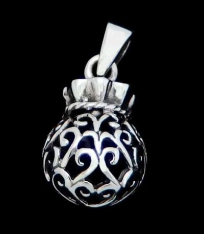 Filigree Purse silver necklace