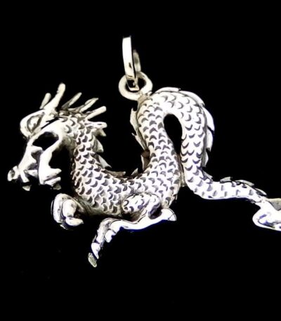Silver Mystical Dragon Necklace