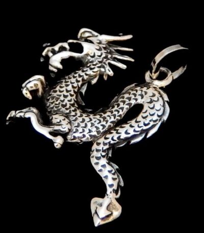 Silver Mystical Dragon Necklace