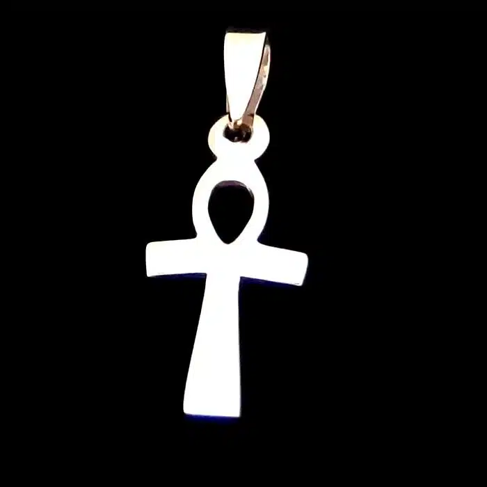 Tiny Ankh Cross Pendant Silver Ankh Necklace