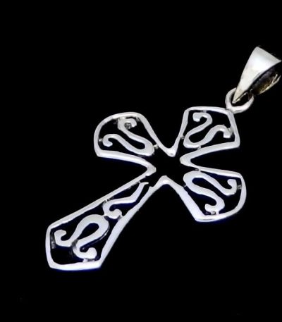 Moline Silver Cross Necklace