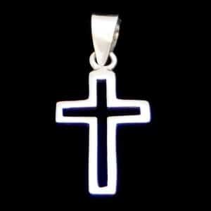 Silver cross necklace