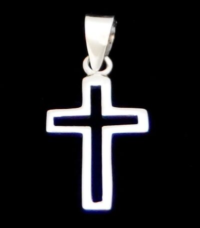 Silver cross necklace