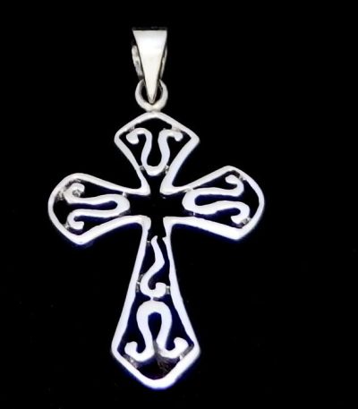 Moline Silver Cross Necklace