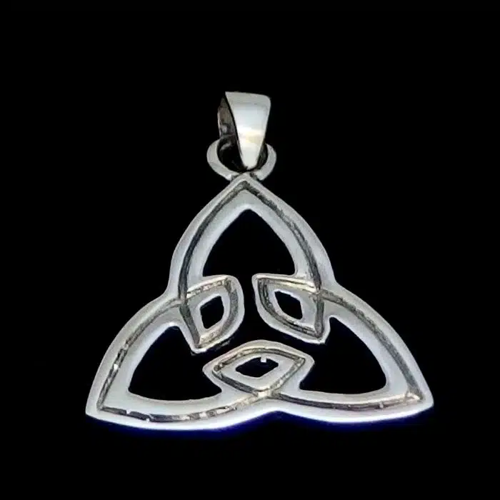 Triquetra Triangle Celtic Pendant Silver Celtic Necklace
