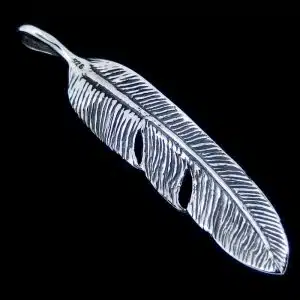 Sterling silver feather necklace