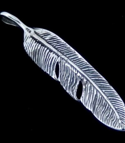 Sterling silver feather necklace