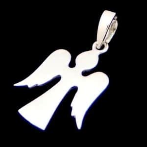 silver angel necklace