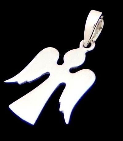 silver angel necklace