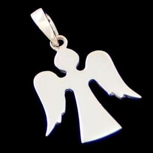 silver angel necklace