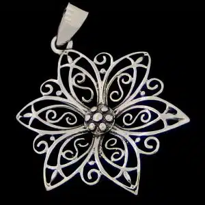 Vintage silver flower necklace