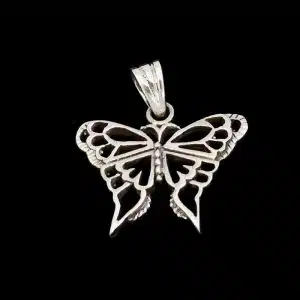 Silver Butterfly Pendant Necklace