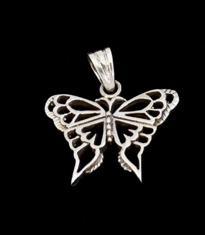 Silver Butterfly Pendant Necklace