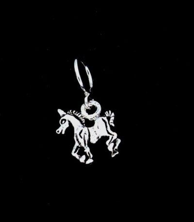 small silver horse charm