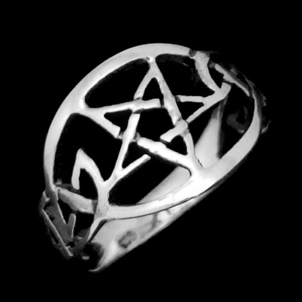 Pentacle Silver Celtic Ring Silver Surfers
