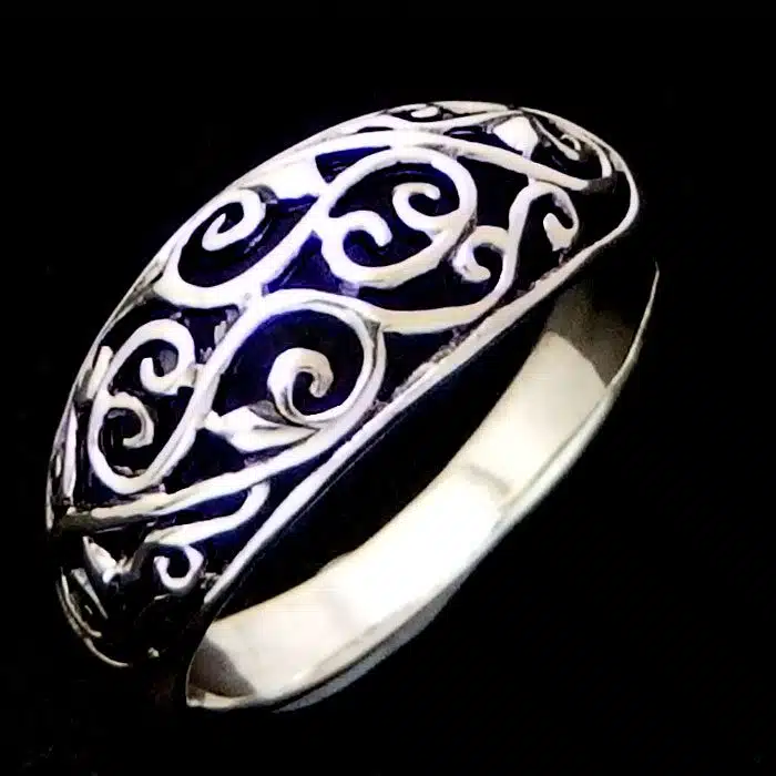 Silver Filigree Ring NZ Sterling Silver Spiral Ring