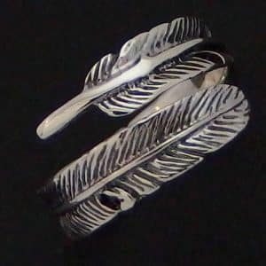 Silver Angel feather ring