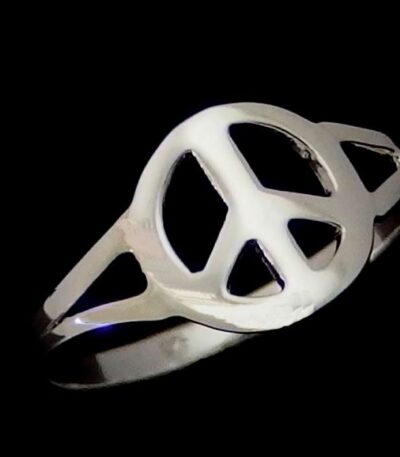 sterling silver Peace sign ring