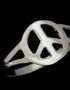 sterling silver Peace sign ring