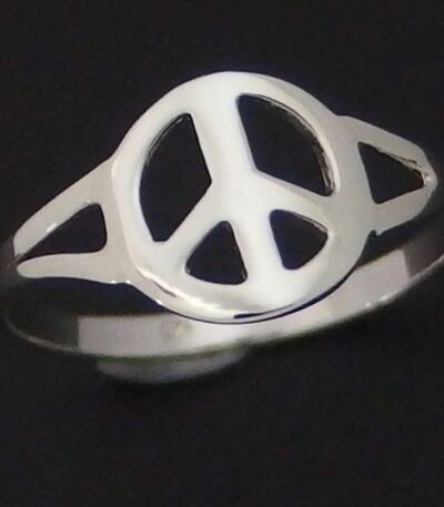 sterling silver Peace sign ring
