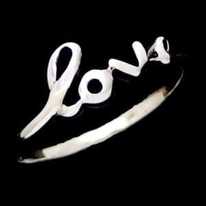 Sterling silver love ring
