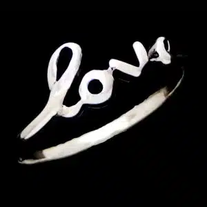 Sterling silver love ring