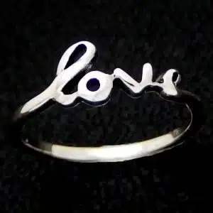 Sterling silver love ring