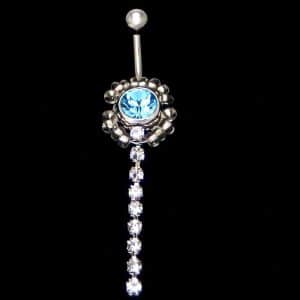 Dangling belly piercing