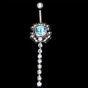 Dangling belly piercing
