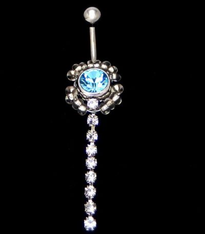 Dangling belly piercing