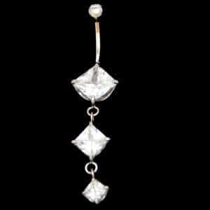 Dangling belly piercing