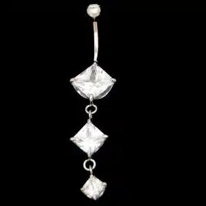 Dangling belly piercing
