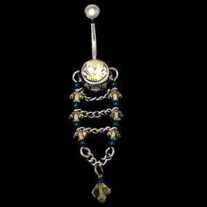 Dangling belly piercing