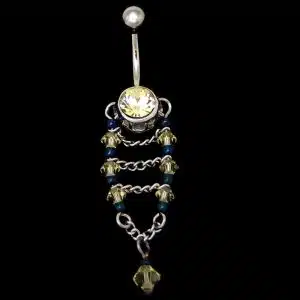 Dangling belly piercing