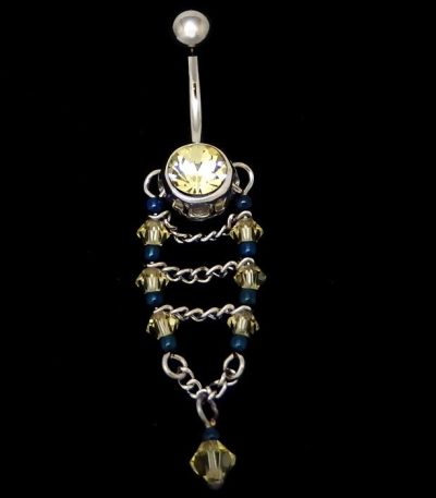 Dangling belly piercing