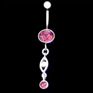 Dangling tummy piercing jewellery