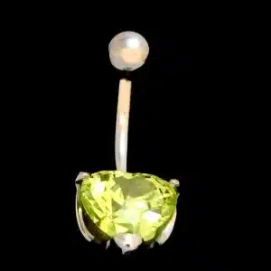 Crystal belly button piercing