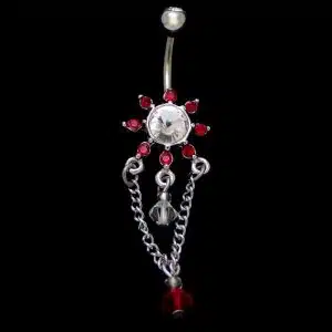 Dangling belly bar