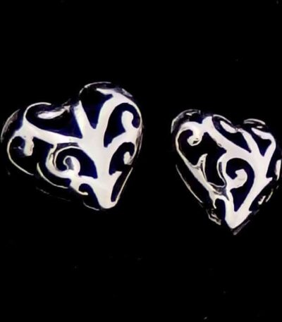 Sterling silver heart earrings