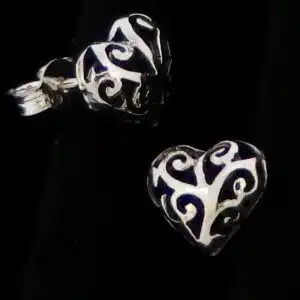 Sterling silver heart earrings