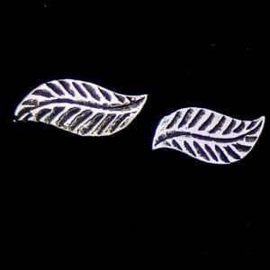 Sterling silver leaf earrings
