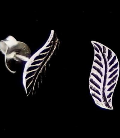Sterling silver leaf earrings