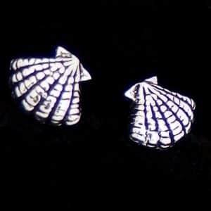 Sterling silver shell earrings