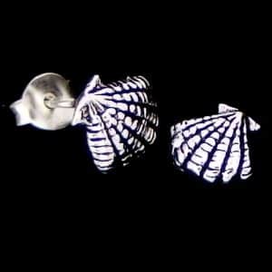 Sterling silver shell earrings